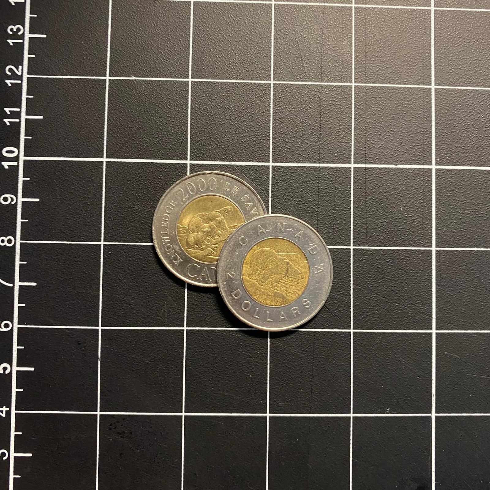 The sound of two coins colliding