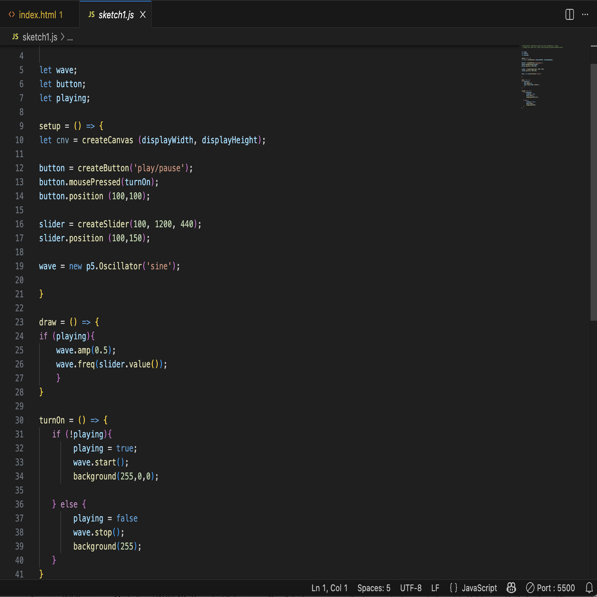 I followed the steps in the tutorial to study the basic functions of audio startup and volume adjustment in JavaScript.