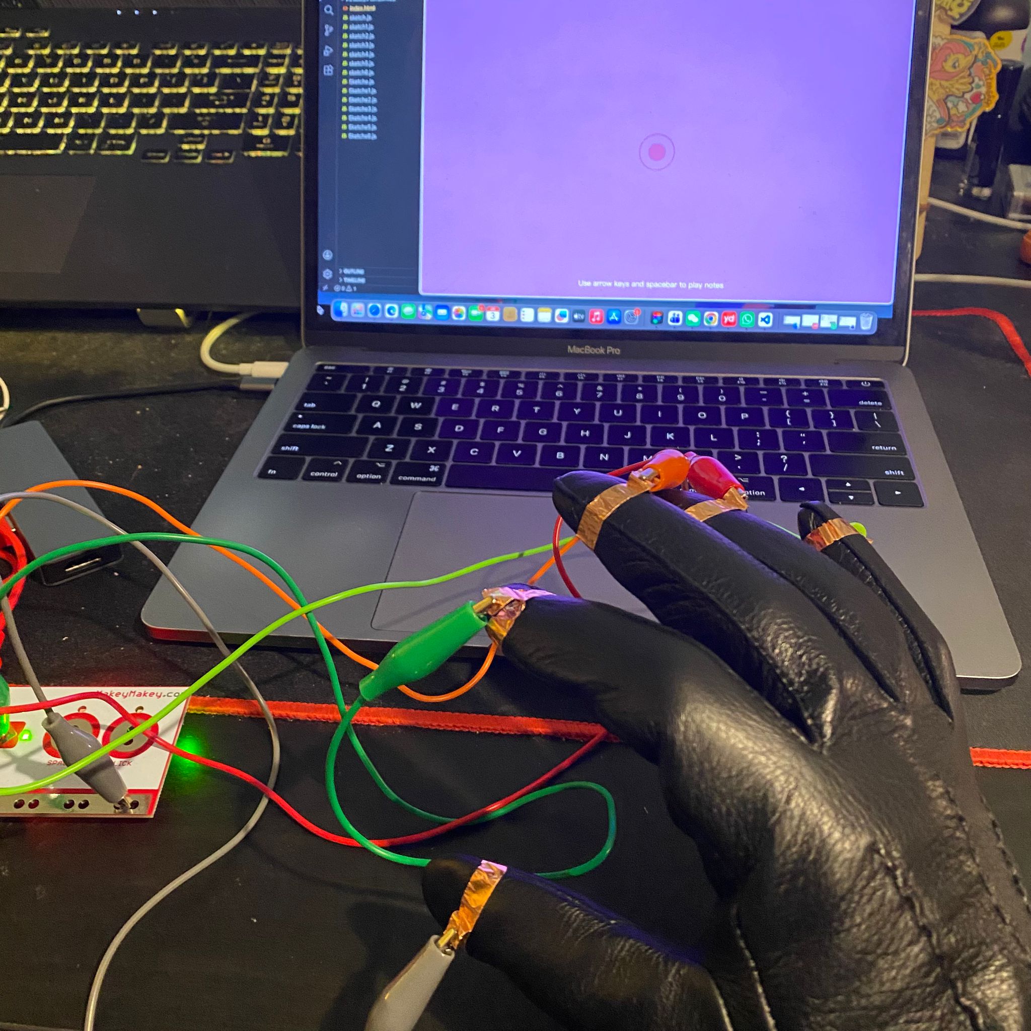 I tried using wearable items, such as gloves, to create a simple connection device.