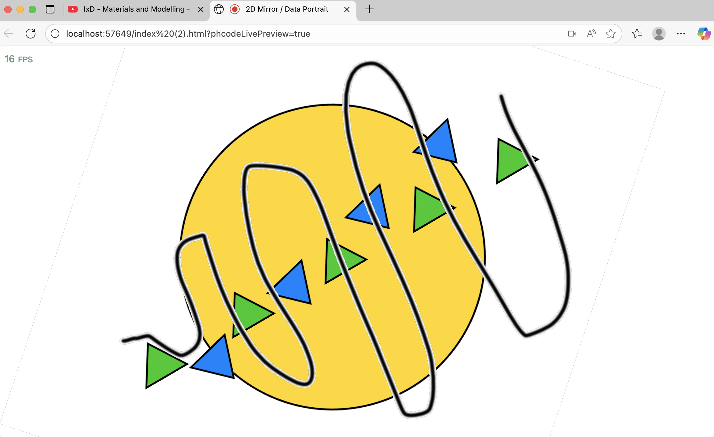 More experimenting on integrate face tracking with my first icon interaction technology on the website.