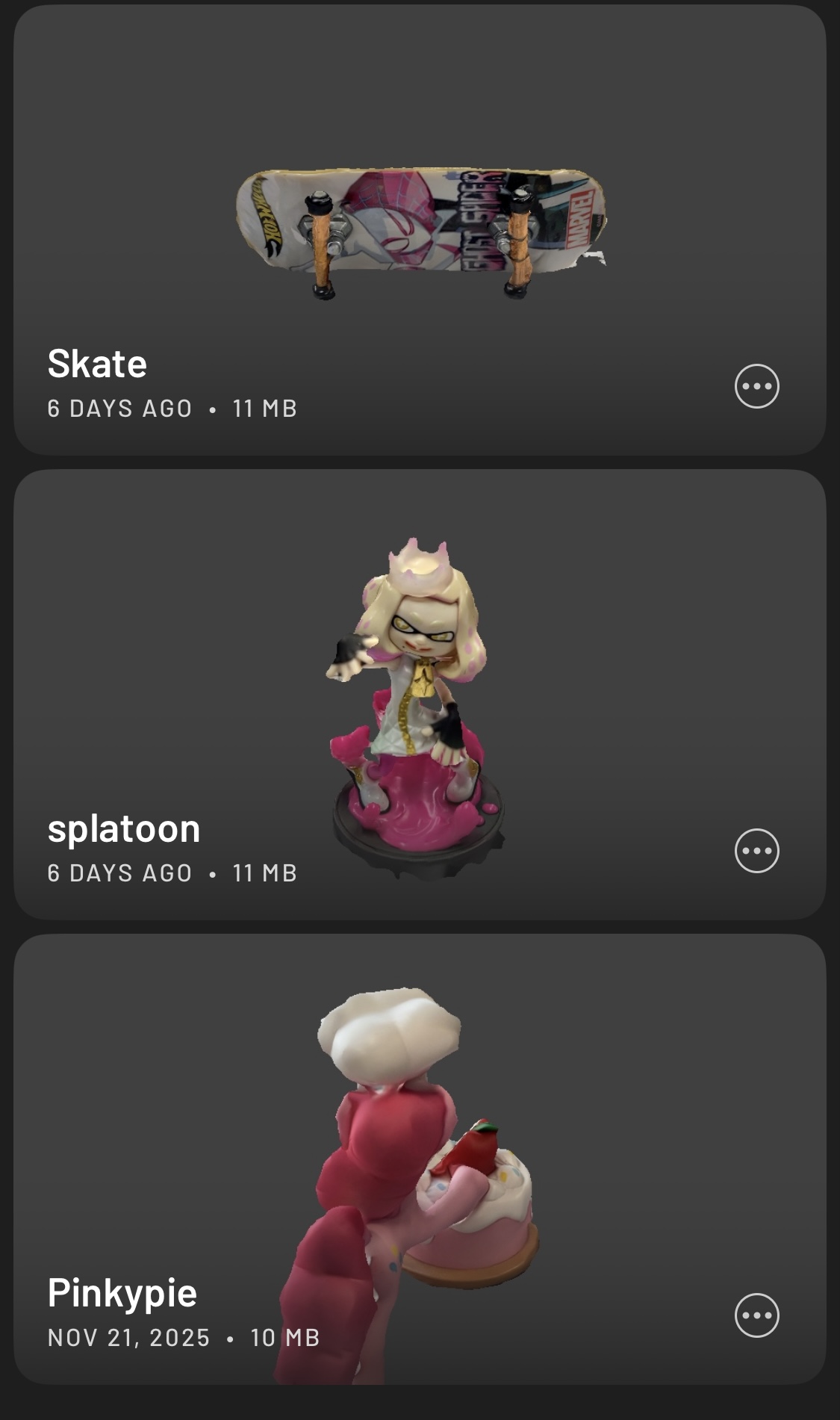 Scanned objects files