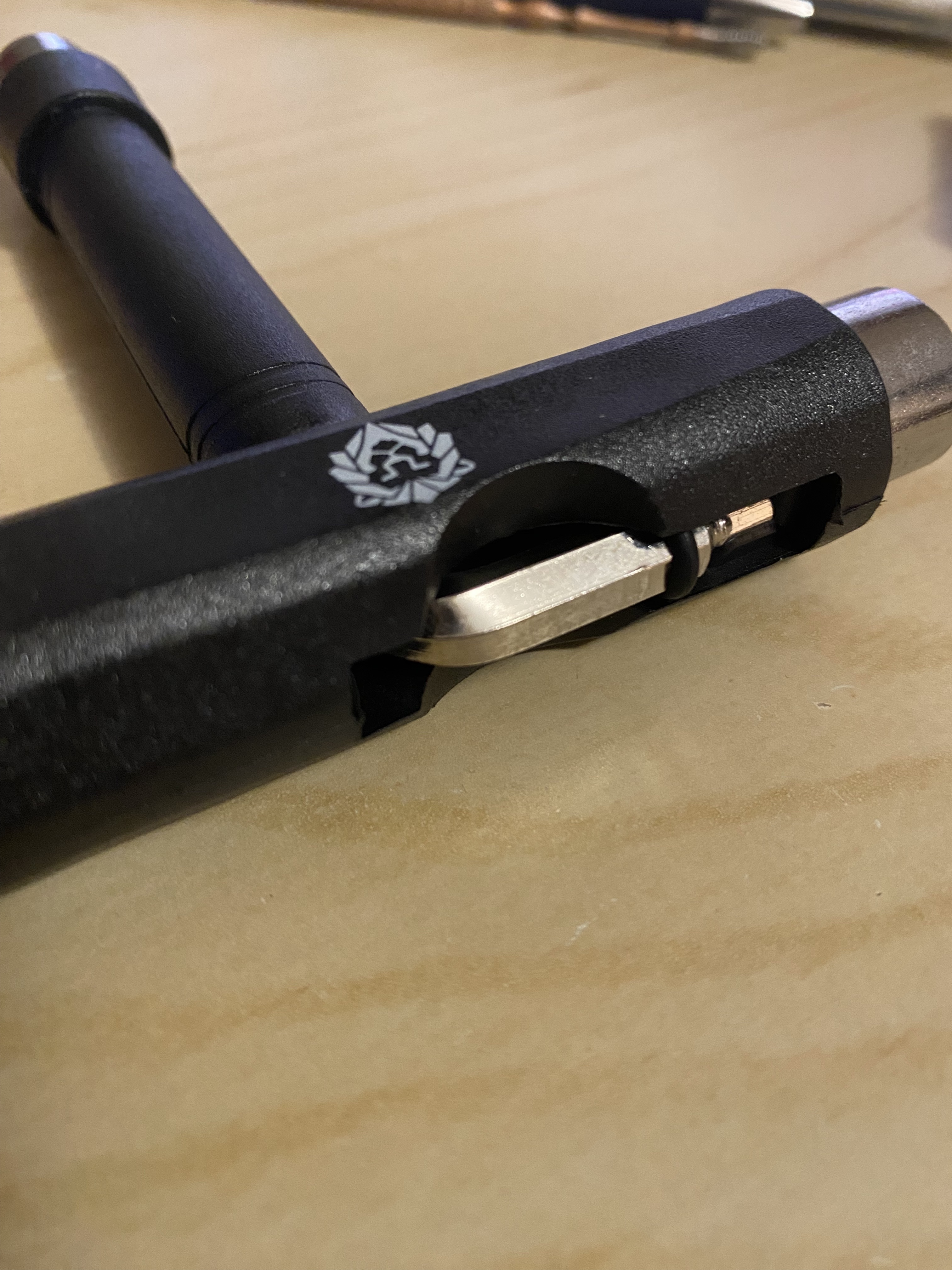 Detail of the complex part of the wrench